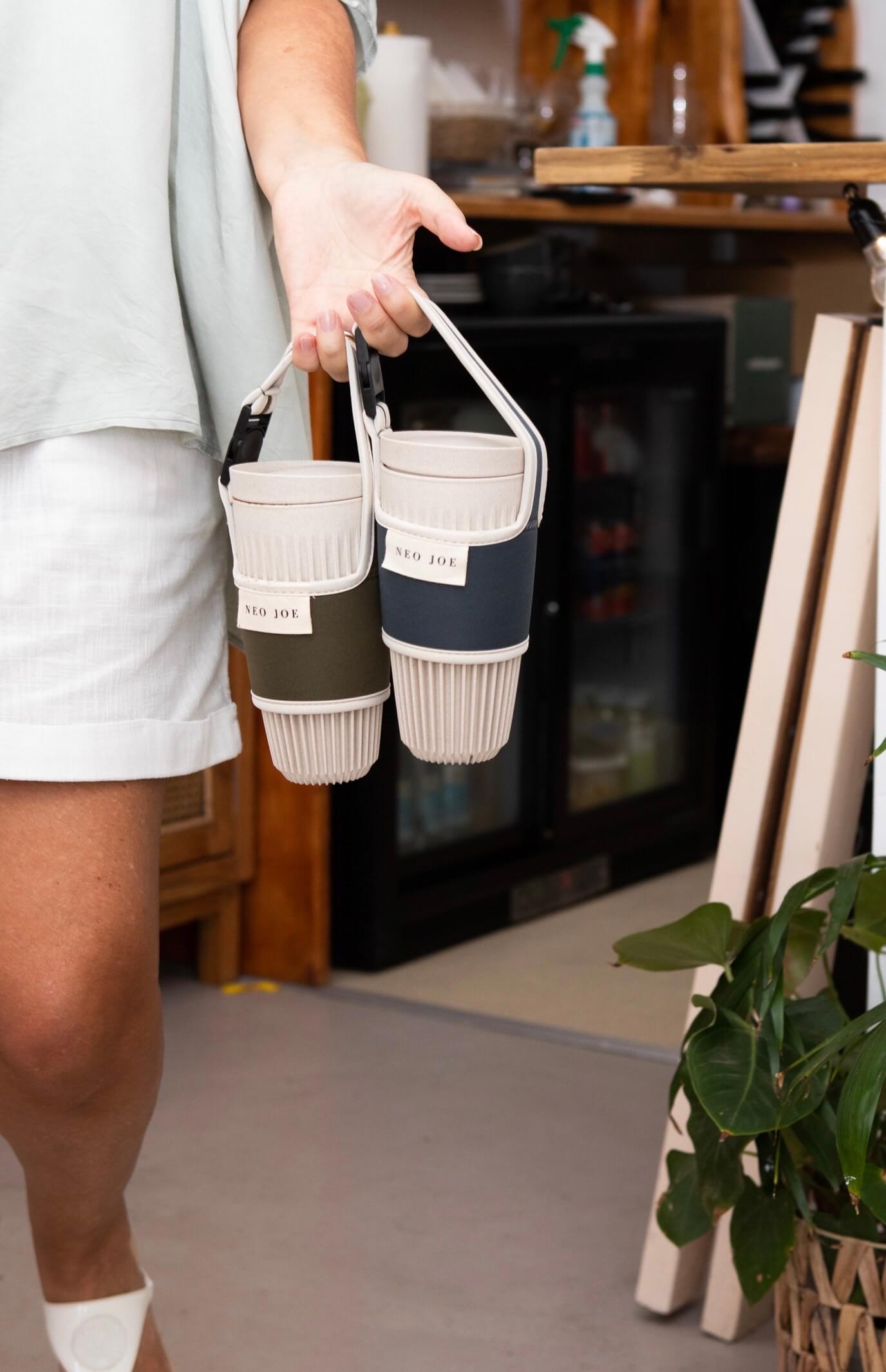 COFFEE SLING IN KHAKI WITH BEIGE TRIM