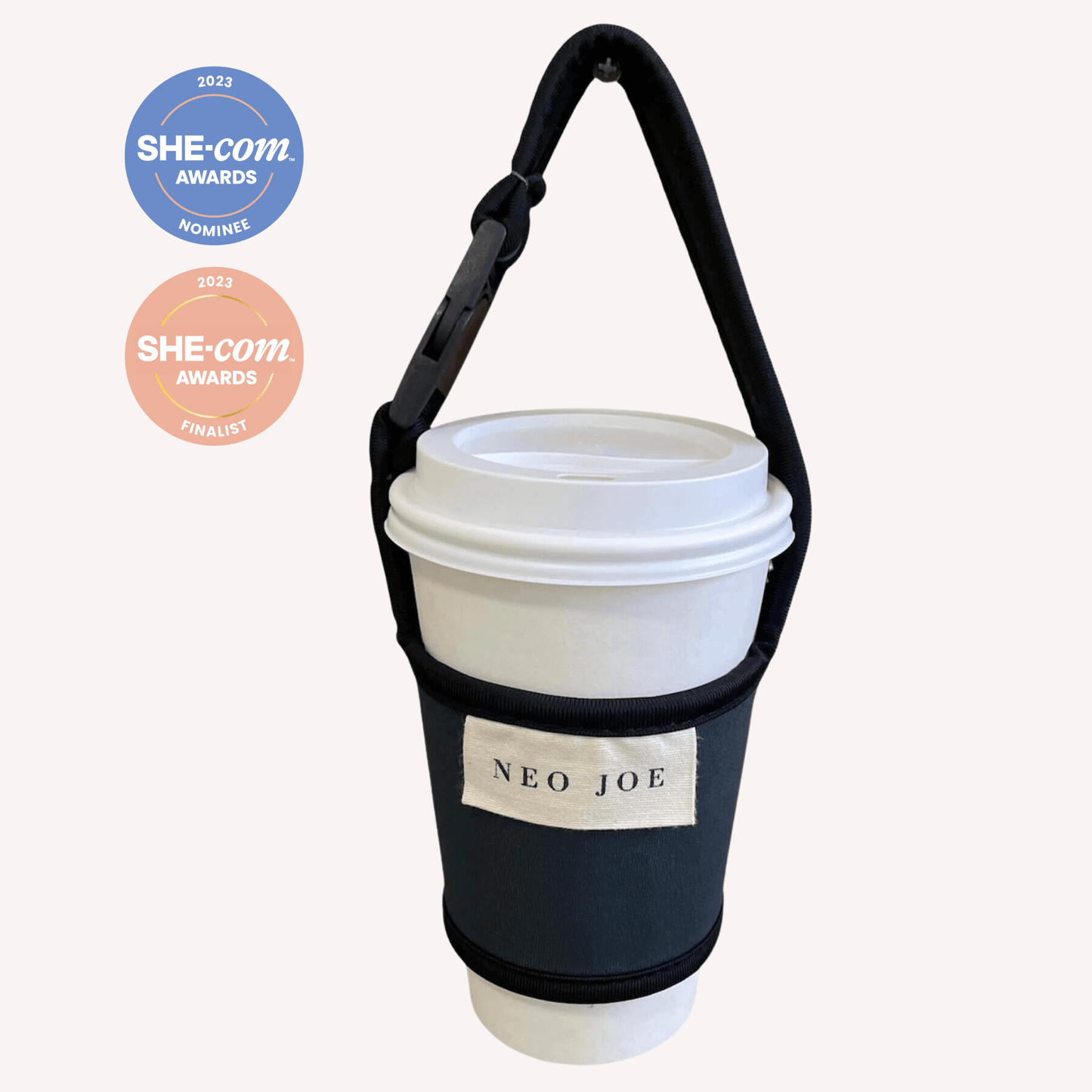 COFFEE SLING IN BLUE GREY WITH BLACK TRIM