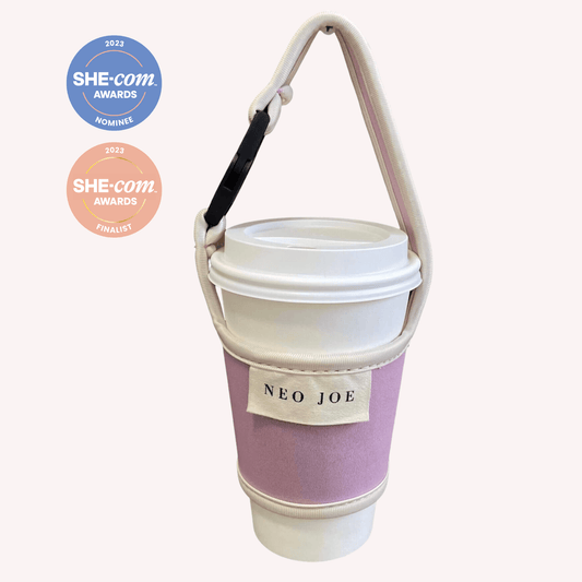 COFFEE SLING IN PINK WITH BEIGE TRIM